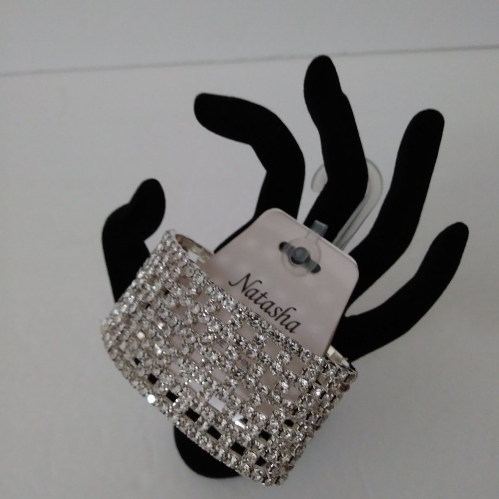 Natasha Multi Row Rhinestone Bracelet 18$